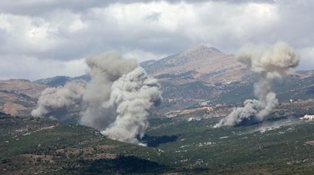 Video thumbnail: PBS News Hour News Wrap: Israel conducts airstrikes in Lebanon and Gaza