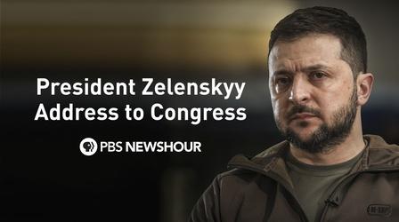 Video thumbnail: PBS News Hour President Zelenskyy Address to Congress