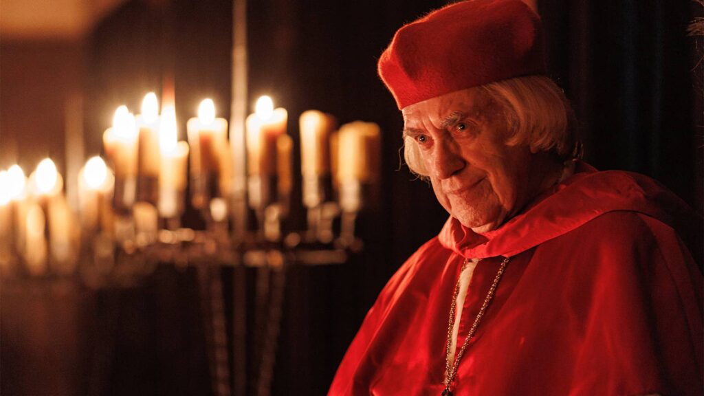 Cardinal Wolsey (Jonathan Pryce) in Wolf Hall: The Mirror and the Light